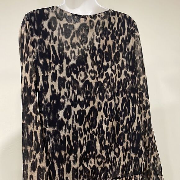 NWOT Charter Club leopard ruffle blouse. Size XL 14/16 plus - Picture 5 of 9
